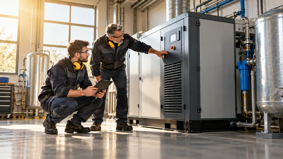 Scena illustrativa per Aggiornamento compressori industriali