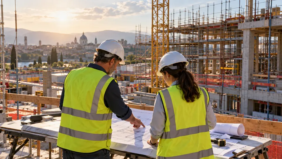Scena illustrativa per Aggiornamento Coordinatore per la Sicurezza in fase di Progettazione ed Esecuzione (CSP/CSE)