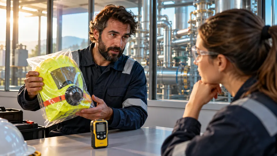 Scena illustrativa di formazione: Aggiornamento corso H2S e SO2