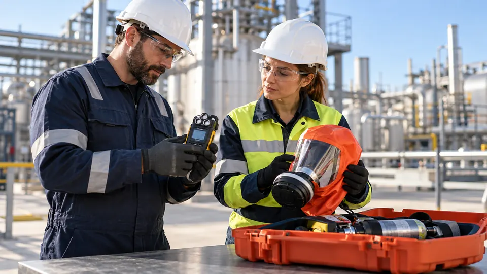 Scena illustrativa di formazione: Aggiornamento corso H2S – Hydrogen Sulfide Safety