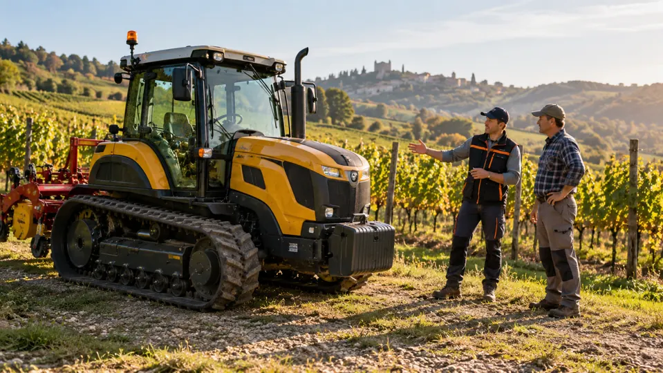 Scena illustrativa per Aggiornamento trattori agricoli o forestali a cingoli