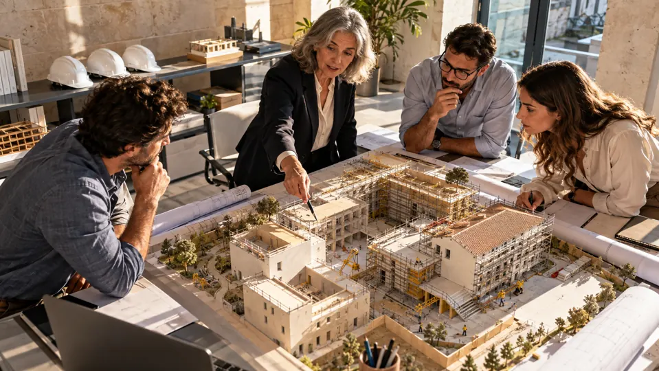 Scena illustrativa per Corso Coordinatore per la Sicurezza in fase di Progettazione ed Esecuzione (CSP/CSE)