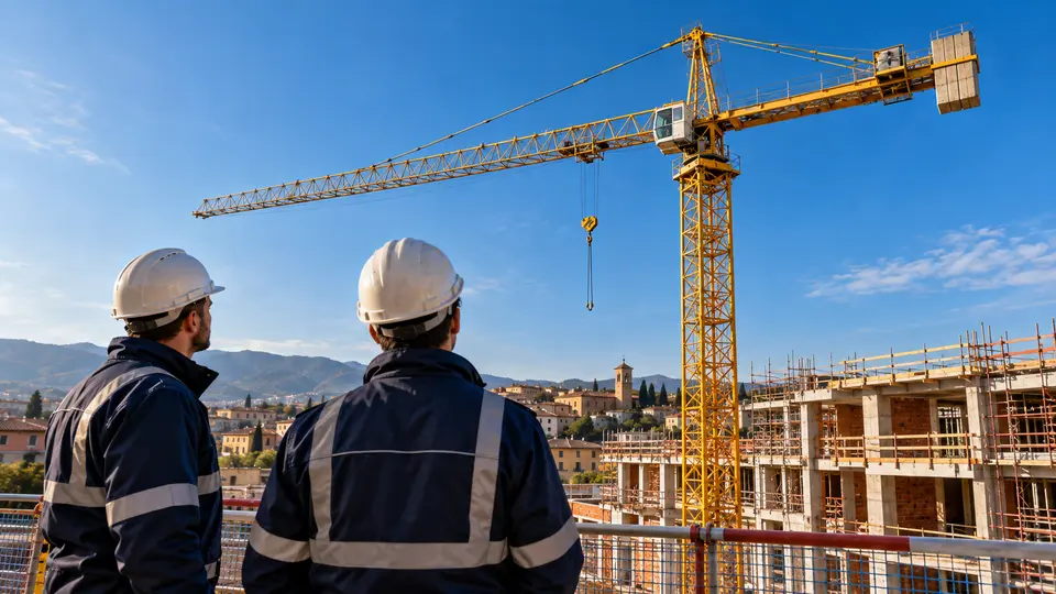 Scena illustrativa per Corso gru a torre rotazione in alto