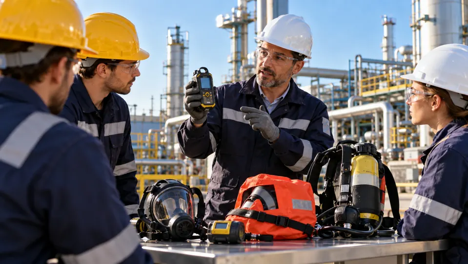 Scena illustrativa di formazione: Corso H2S e SO2